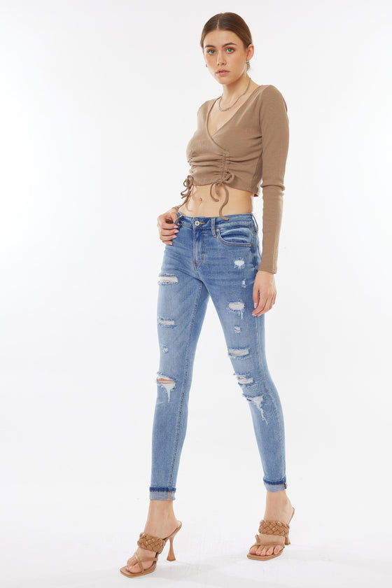 Amanda High Rise Ankle Skinny Jeans - Official Kancan USA