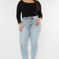 Mapel High Rise Slim Straight Jeans (Plus Size) - Official Kancan USA