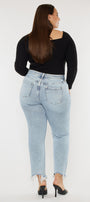 Mapel High Rise Slim Straight Jeans (Plus Size) - Official Kancan USA