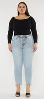 Mapel High Rise Slim Straight Jeans (Plus Size) - Official Kancan USA