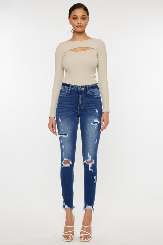 Samantha High Rise Ankle Skinny Jeans - Official Kancan USA