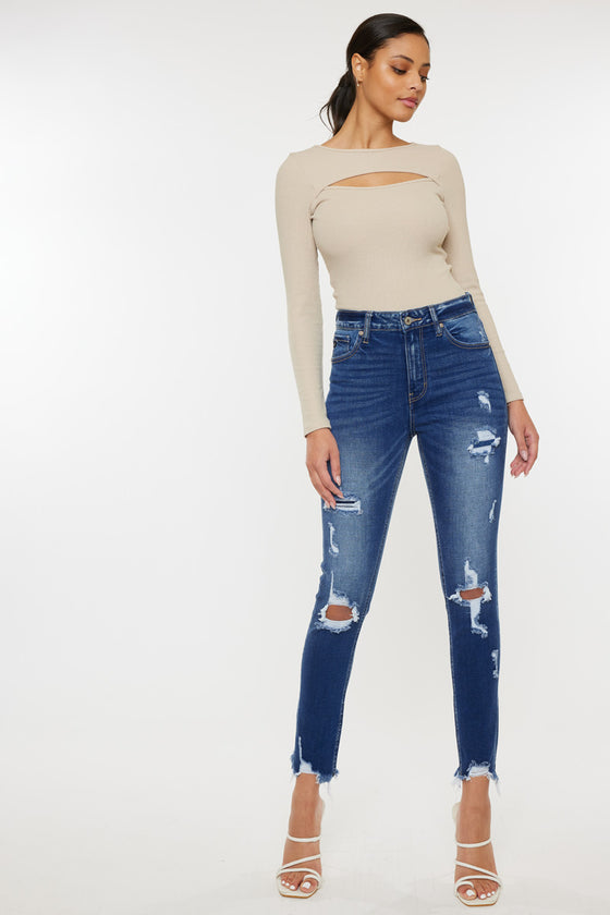 Samantha High Rise Ankle Skinny Jeans - Official Kancan USA