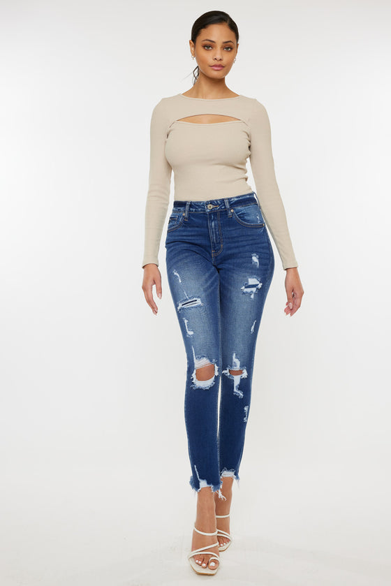 Samantha High Rise Ankle Skinny Jeans - Official Kancan USA
