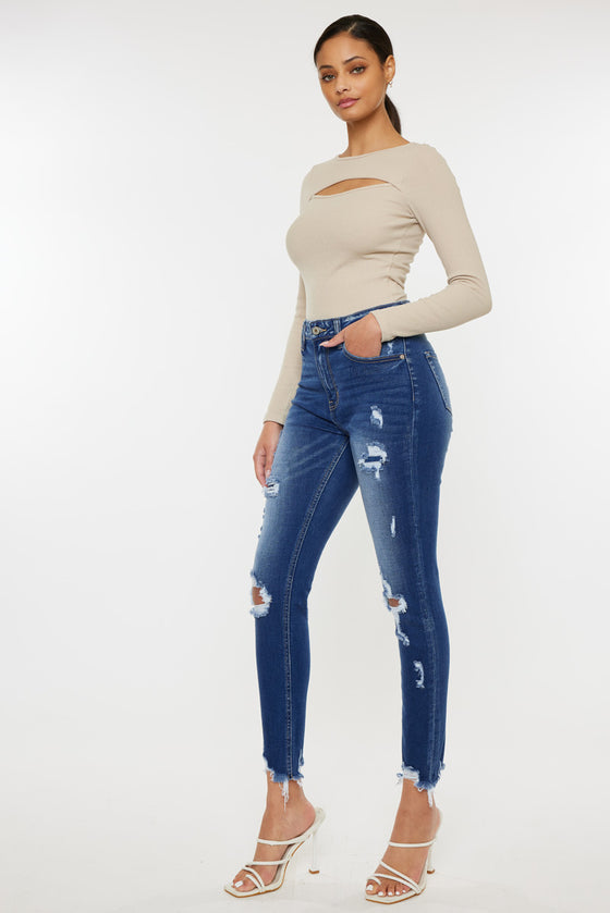 Samantha High Rise Ankle Skinny Jeans - Official Kancan USA