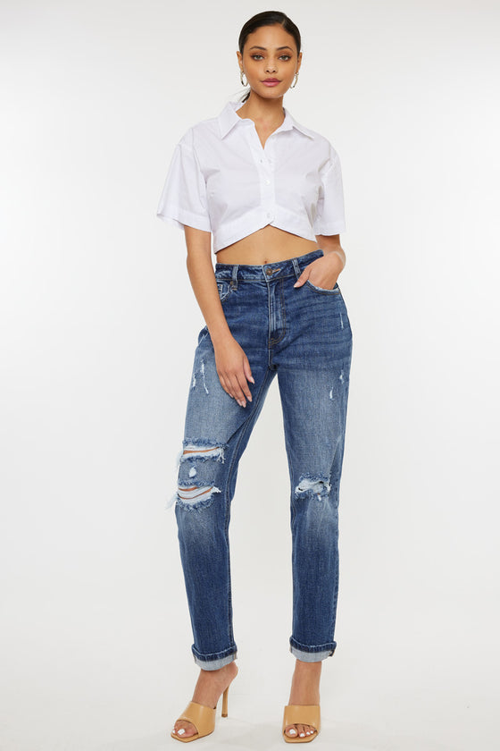 Josie High Rise Mom Jeans - Official Kancan USA