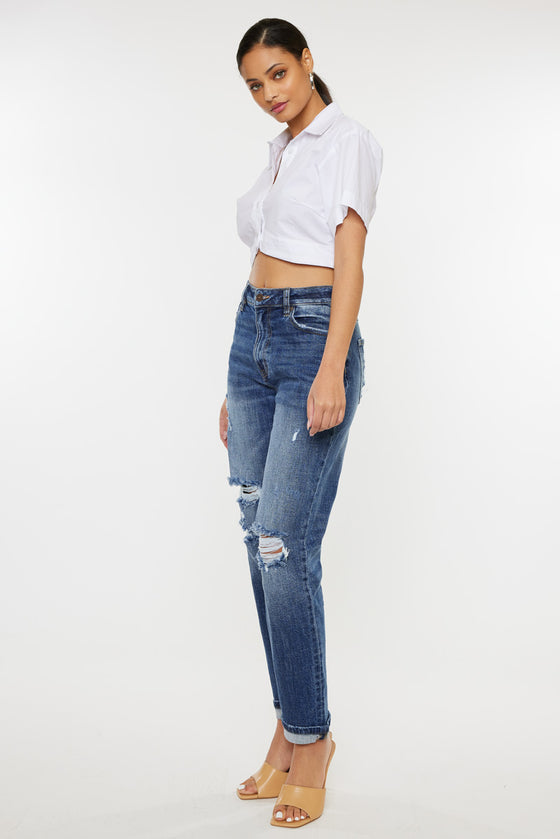 Josie High Rise Mom Jeans - Official Kancan USA