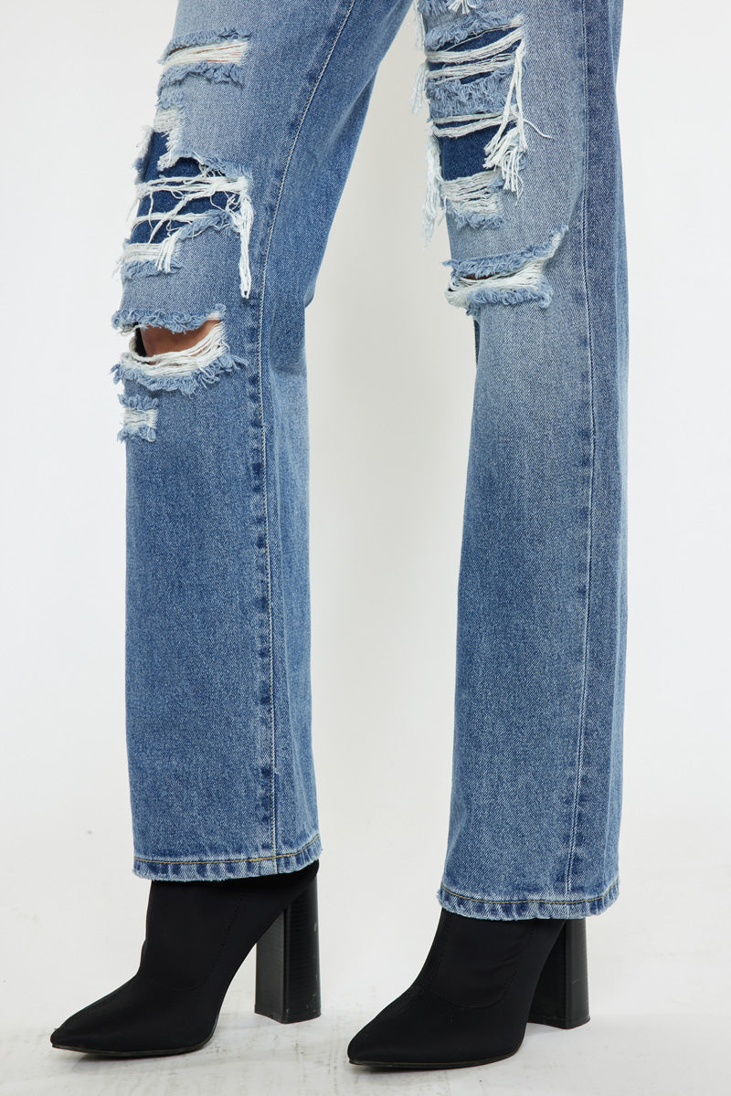 Maddie Ultra High Rise 90's Boyfriend Jeans - Official Kancan USA