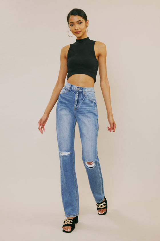 Ashe Ultra High Rise Straight Leg Jeans - Official Kancan USA