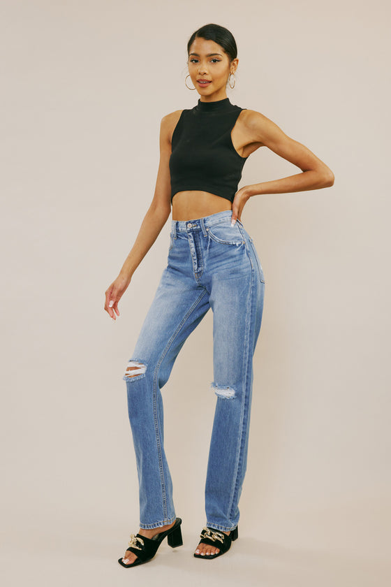 Ashe Ultra High Rise Straight Leg Jeans - Official Kancan USA