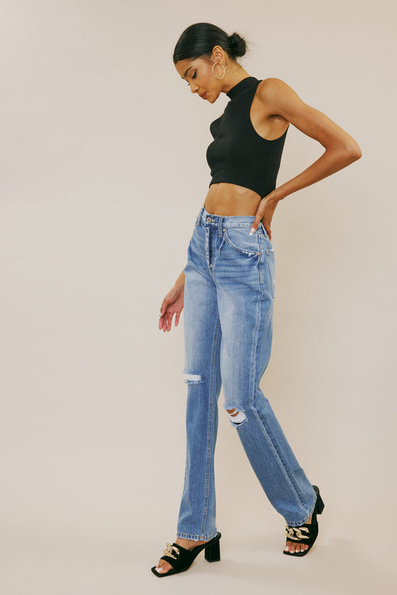 Ashe Ultra High Rise Straight Leg Jeans - Official Kancan USA