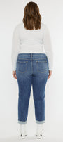 Jayleen Mid Rise Slim Boyfriend Jeans (Plus Size) - Official Kancan USA