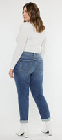 Jayleen Mid Rise Slim Boyfriend Jeans (Plus Size) - Official Kancan USA