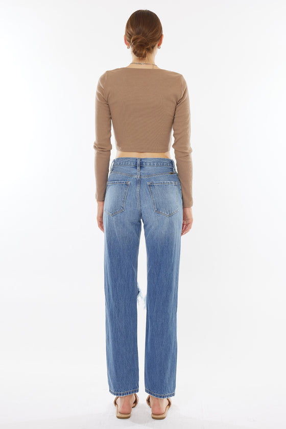 Keke High Rise Straight Leg Jeans - Official Kancan USA