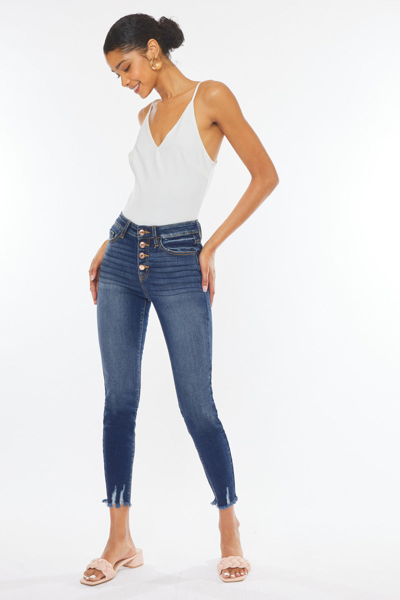 Jenny High Rise Ankle Skinny Jeans - Official Kancan USA