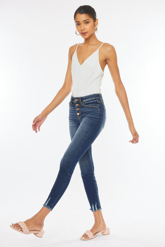 Jenny High Rise Ankle Skinny Jeans - Official Kancan USA