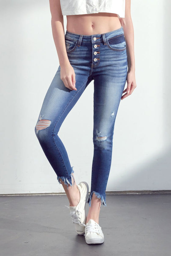 Kitson High Rise Ankle Skinny Jeans - Official Kancan USA