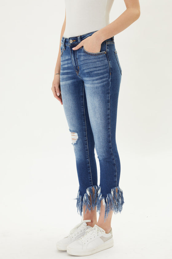 Audrina Mid Rise Ankle Skinny Jeans - Official Kancan USA