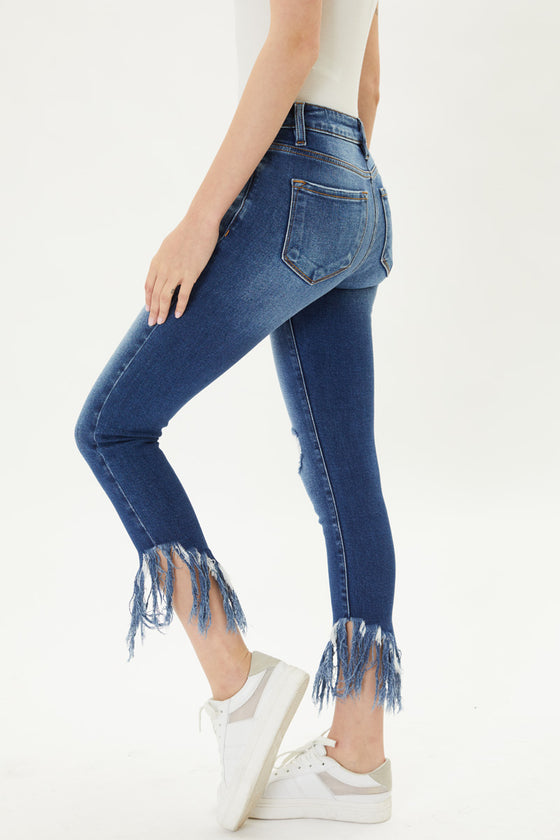 Audrina Mid Rise Ankle Skinny Jeans - Official Kancan USA