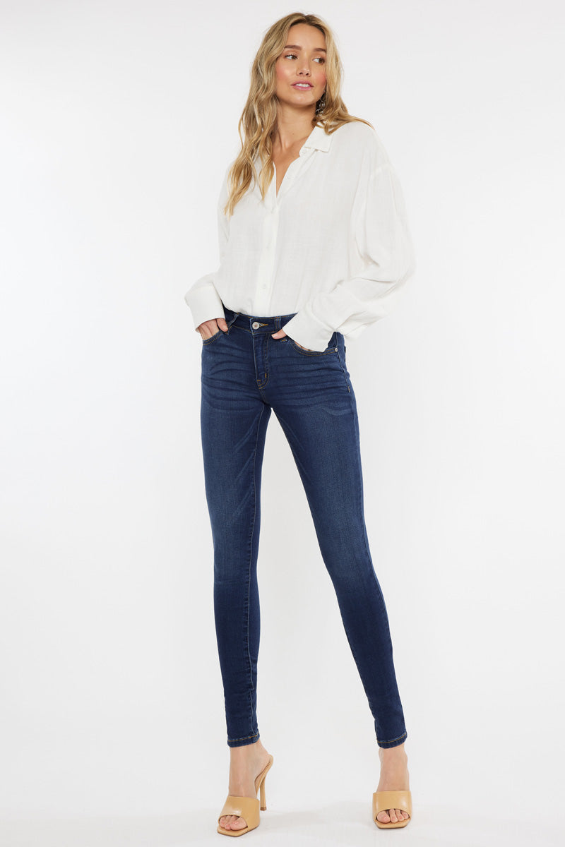 Annaka Mid Rise Super Skinny Jeans - Official Kancan USA