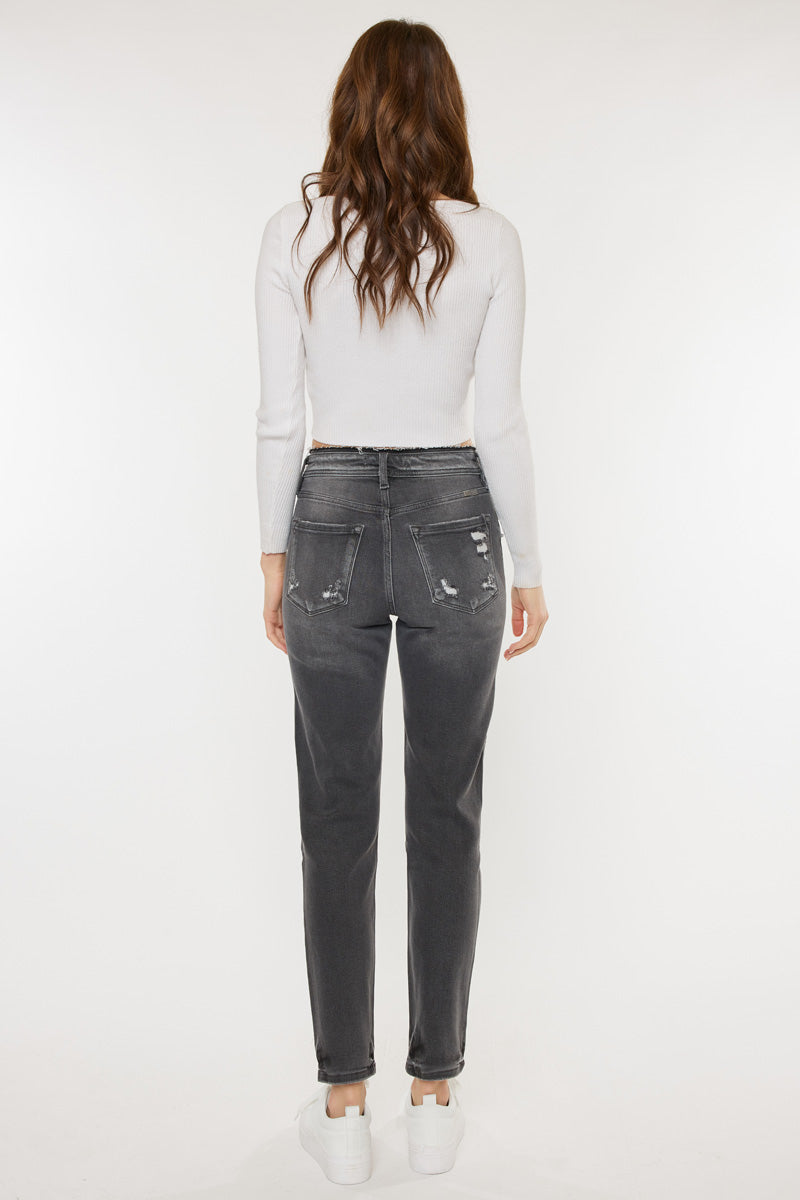 Seine High Rise Skinny Jeans 30 Inch - Distressed Black | Universal Standard