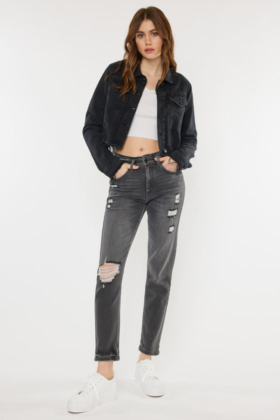 Clemence High Rise Mom Jeans - Official Kancan USA