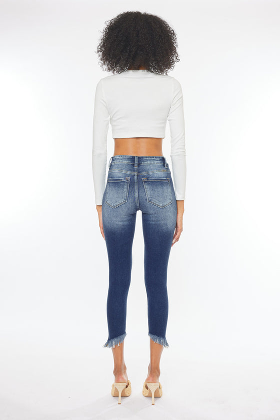 Azaria High Rise Cropped Skinny Jeans - Official Kancan USA