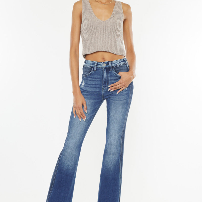 Clemont High Rise Flare Jeans - Official Kancan USA