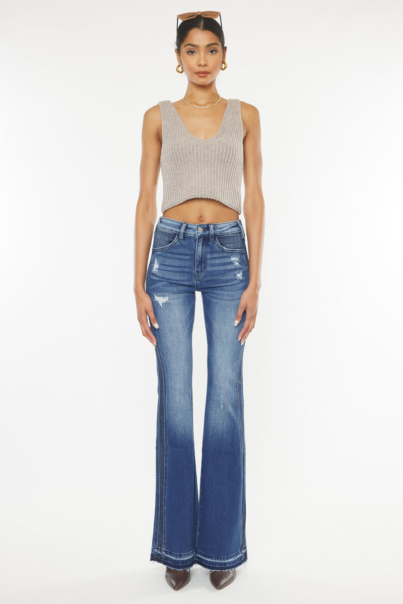 Clemont High Rise Flare Jeans - Official Kancan USA