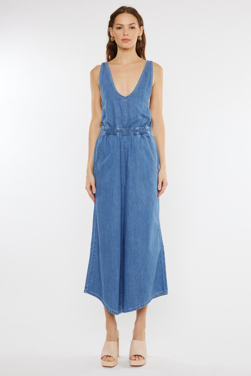 Sandria Cropped Wide Leg Overalls - Official Kancan USA