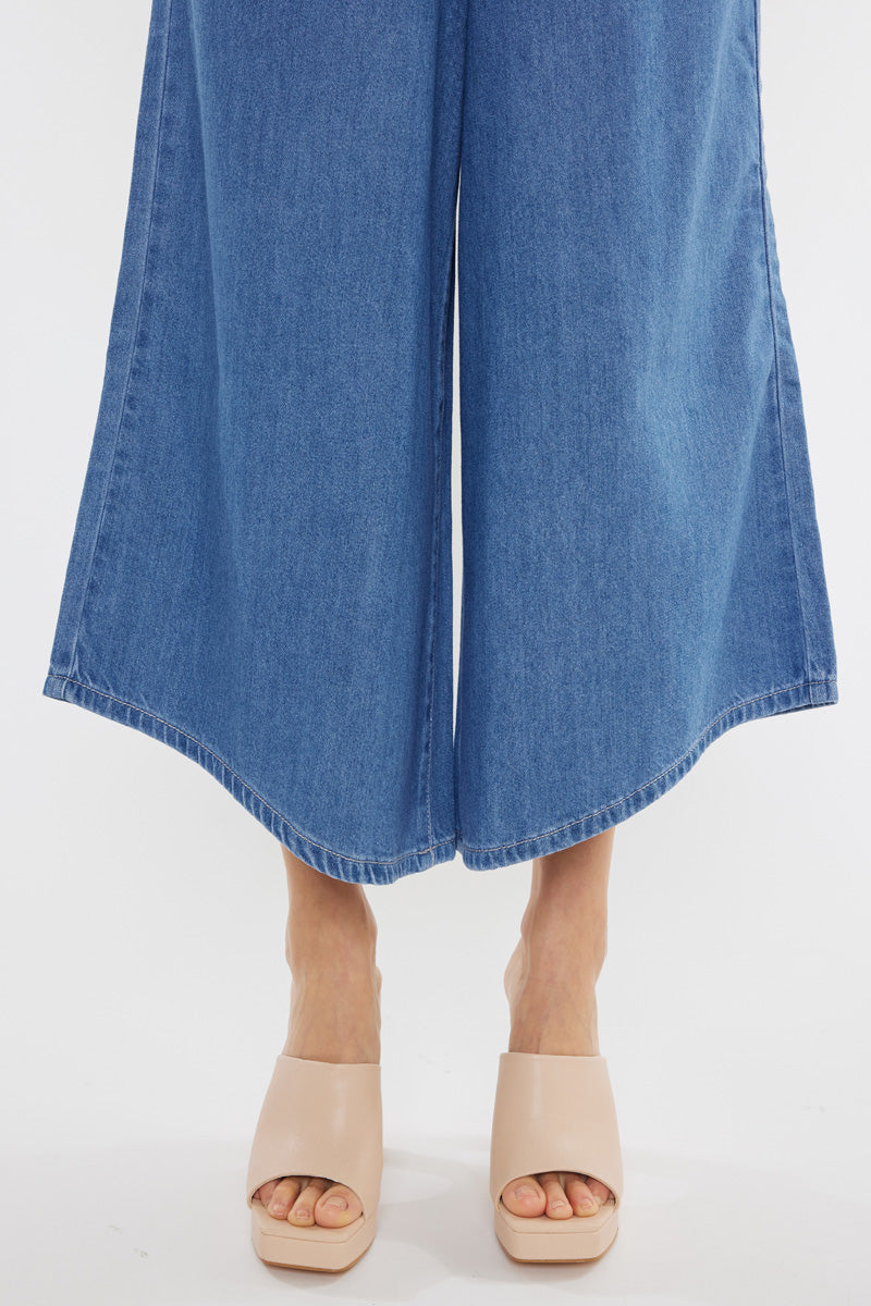 Sandria Cropped Wide Leg Overalls - Official Kancan USA