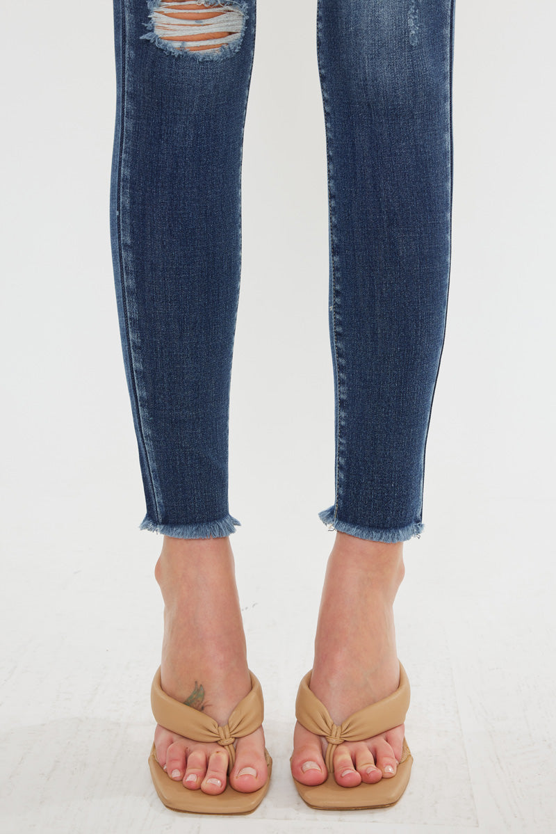 Sunny Ultra High Rise Belted Ankle Skinny Jeans - Official Kancan USA