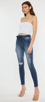 Sunny Ultra High Rise Belted Ankle Skinny Jeans - Official Kancan USA