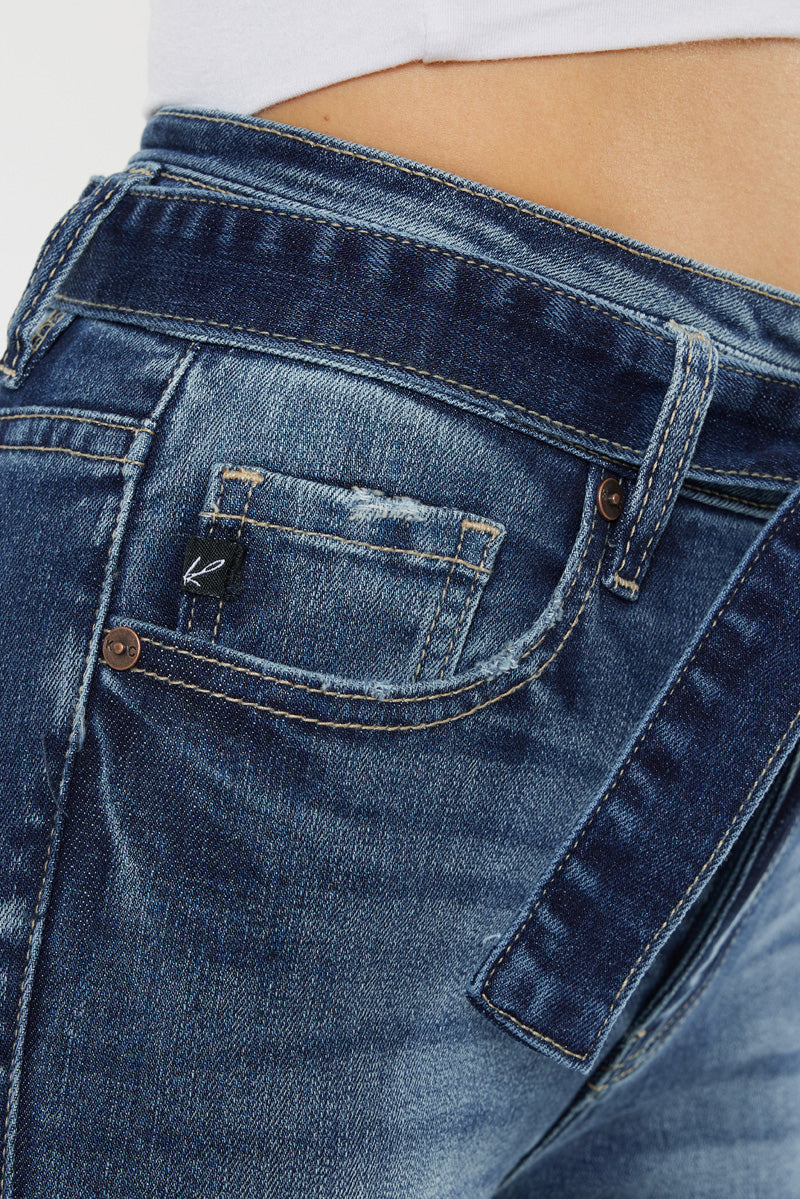 Sunny Ultra High Rise Belted Ankle Skinny Jeans - Official Kancan USA