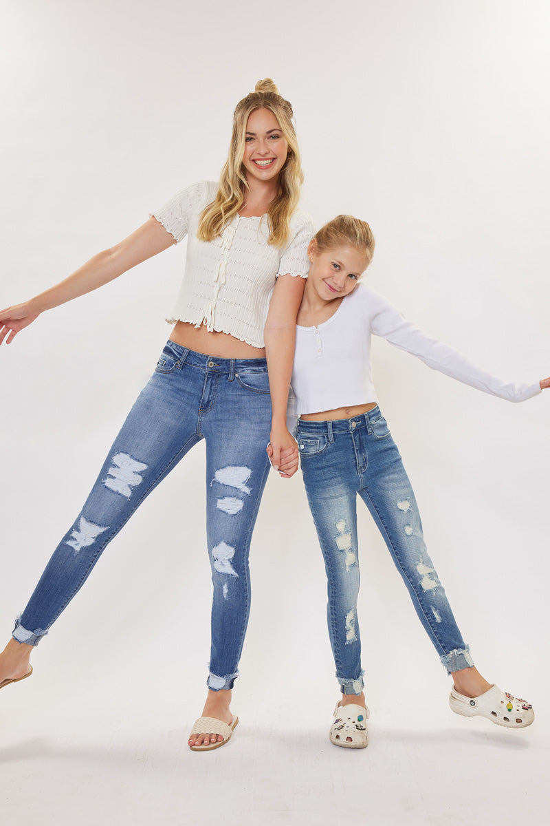 Cole High Rise Ankle Skinny Kid Jeans - Official Kancan USA