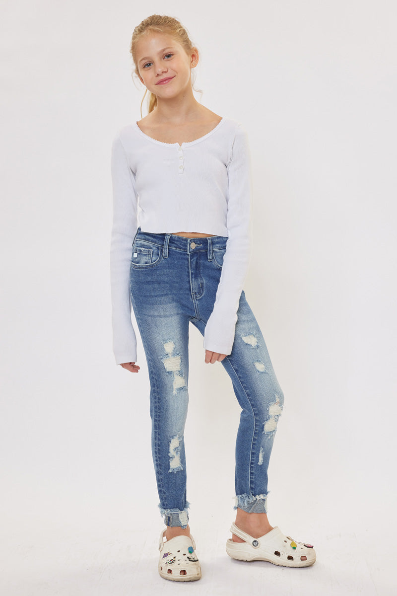 Ankle jeans for girl images hotsell