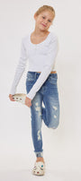 Cole High Rise Ankle Skinny Kid Jeans - Official Kancan USA