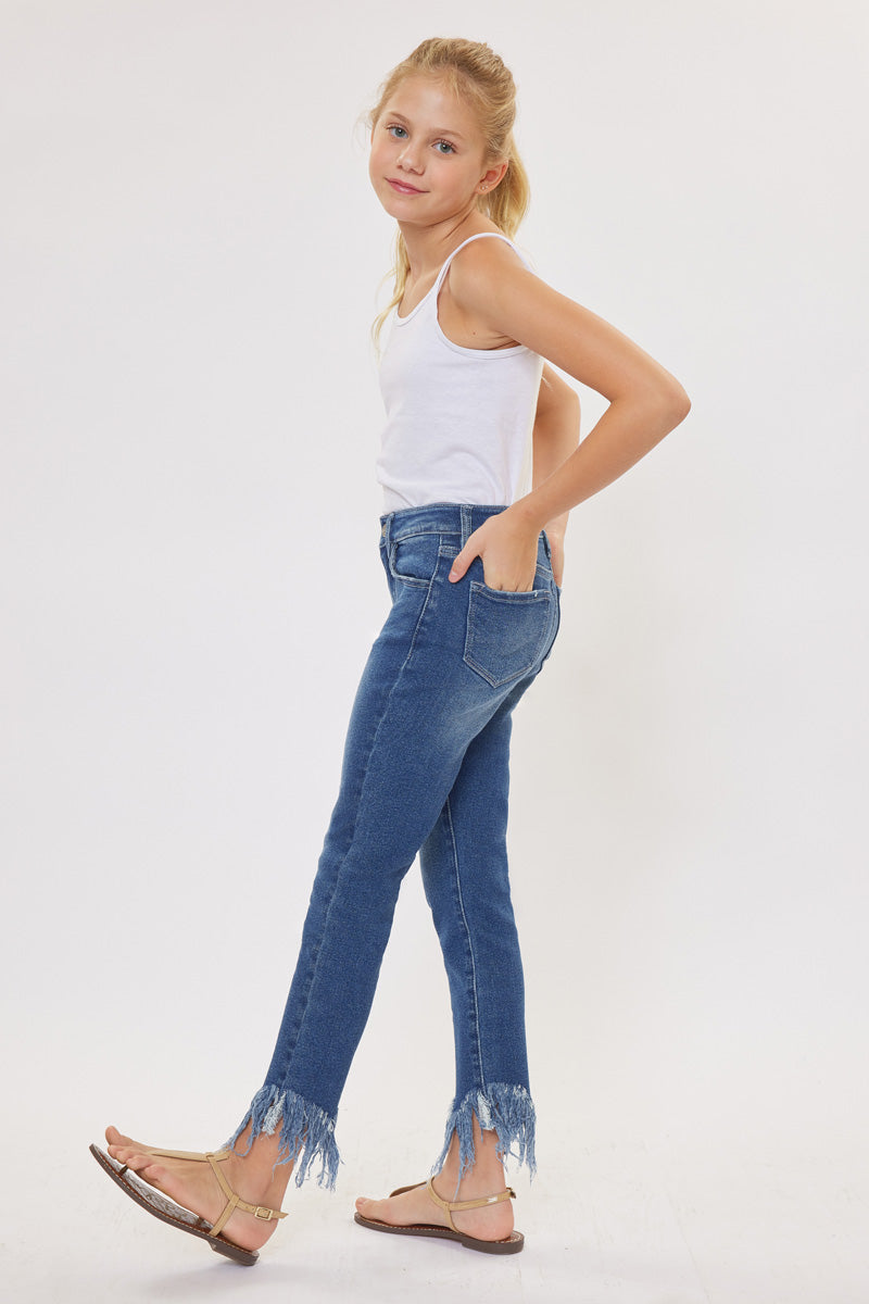 Junnie High Rise Ankle Skinny Kid Jeans(NEEDS PRICE) - Official Kancan USA