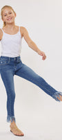 Junnie High Rise Ankle Skinny Kid Jeans(NEEDS PRICE) - Official Kancan USA