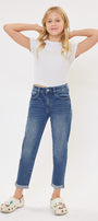 Halo Mid Rise Mini Mom Kid Jeans - Official Kancan USA