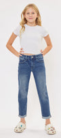 Halo Mid Rise Mini Mom Kid Jeans - Official Kancan USA