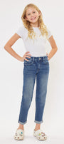 Halo Mid Rise Mini Mom Kid Jeans - Official Kancan USA