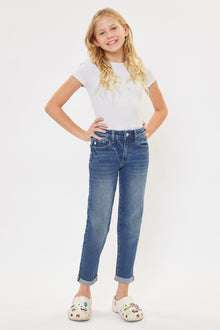  Halo Mid Rise Mini Mom Kid Jeans - Official Kancan USA