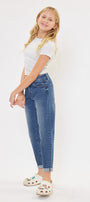 Halo Mid Rise Mini Mom Kid Jeans - Official Kancan USA