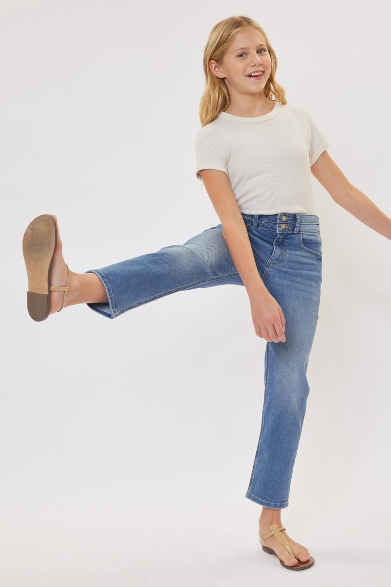 Dream High Rise Mini Straight Leg Kid Jeans - Official Kancan USA