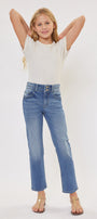 Dream High Rise Mini Straight Leg Kid Jeans - Official Kancan USA