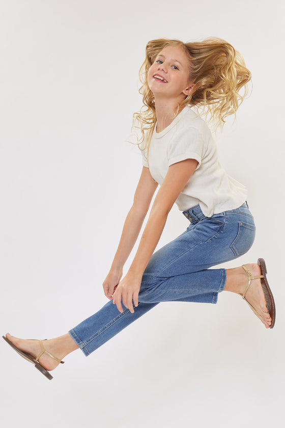 Dream High Rise Mini Straight Leg Kid Jeans - Official Kancan USA