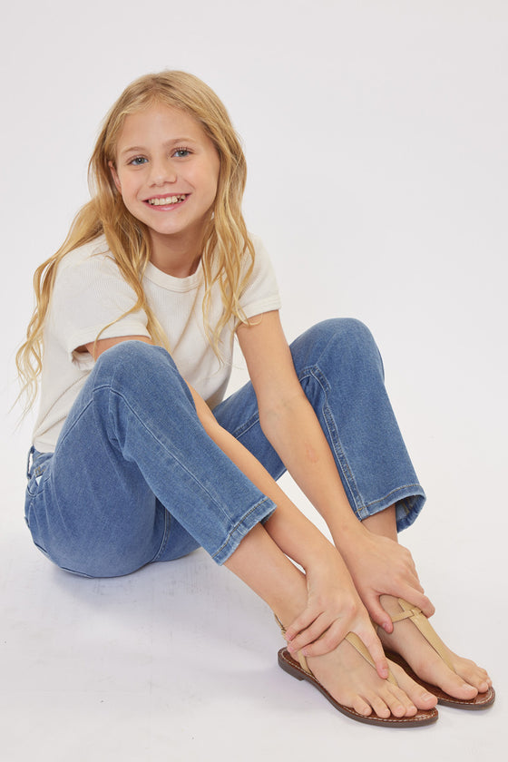 Dream High Rise Mini Straight Leg Kid Jeans - Official Kancan USA