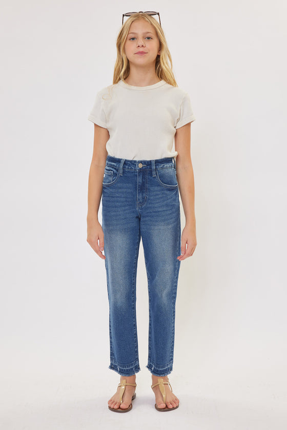 Royal High Rise Mini Straight Leg Kid Jeans - Official Kancan USA