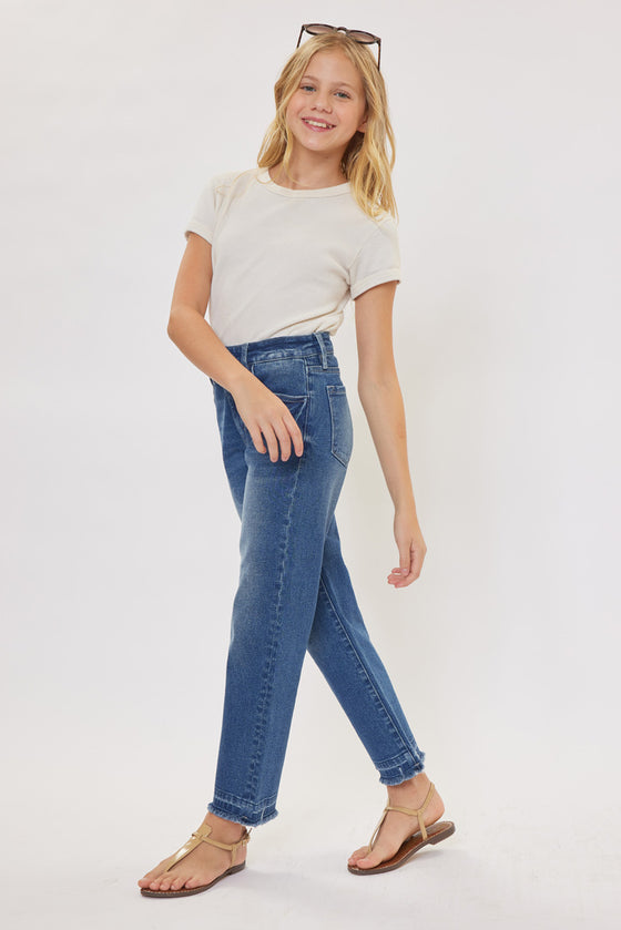 Royal High Rise Mini Straight Leg Kid Jeans - Official Kancan USA