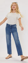 Royal High Rise Mini Straight Leg Kid Jeans - Official Kancan USA